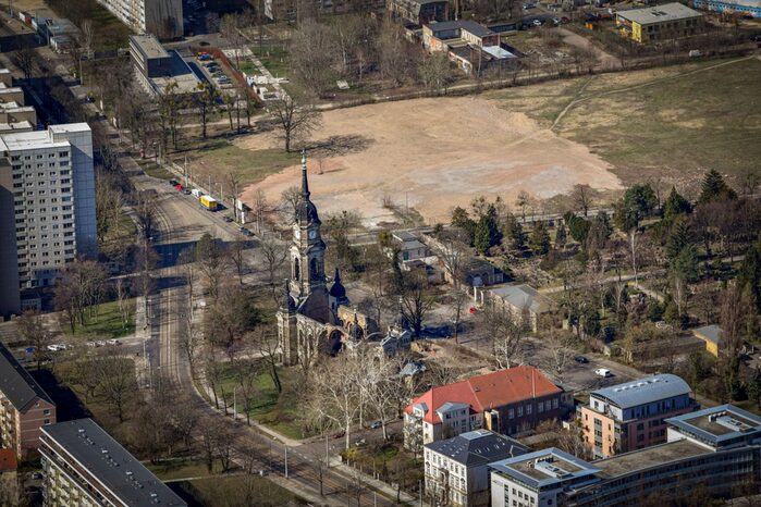 Luftbild Umfeld Trinitatisplatz