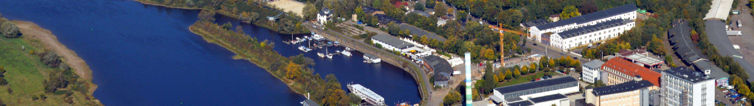 Luftbild des Projektgebiets Leipziger Vorstadt/Neustädter Hafen Dresden