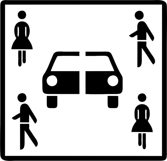 Verkehrsschild: Reservierung für Parkplatz für Carsharing