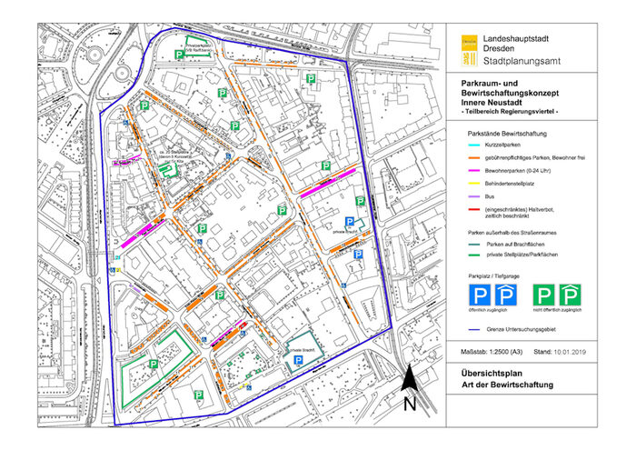Maßnahmenvorschlag für Parkraum- und Bewirtschaftungskonzept Innere Neustadt
