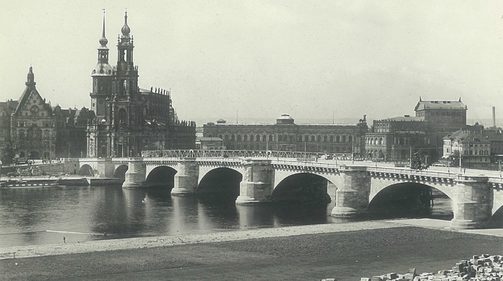 Neubau Augustusbrücke 1910