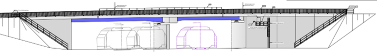 Planungsansicht Brückenbauwerk B0009