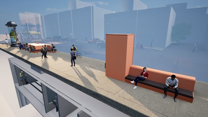 Visualisierung Eschenplatz Gleichrichterunterwerk