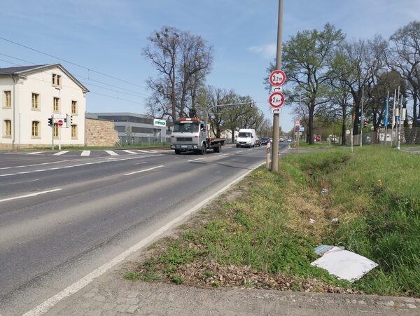 Einmündung Else-Sander-Straße Blickrichtung stadtauswärts