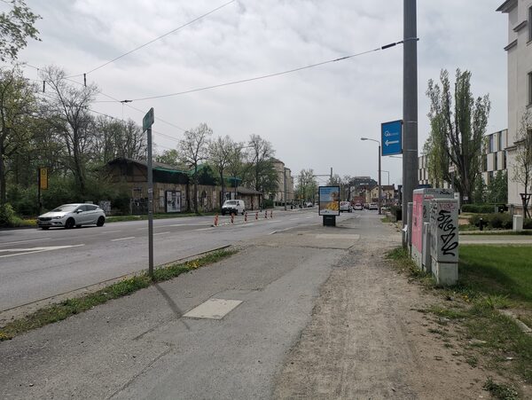 Fuß- und Radweg Richtung Stauffenbergallee stadteinwärts