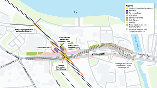Infografik Straßenführung Hamburger Straße