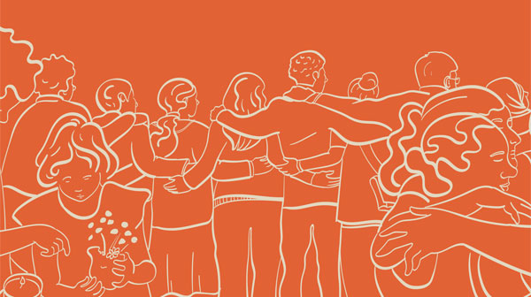 Menschenkette zum 13. Februar