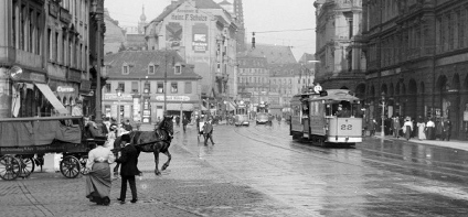 Annenstraße in Richtung Postplatz um 1910. SLUB Dresden / Deutsche Fotothek / Hantzsch, Herrmann