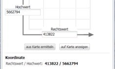 ermittelte Koordinaten