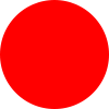roter Kreis wie der einer Ampel und bedeutet "Stopp"