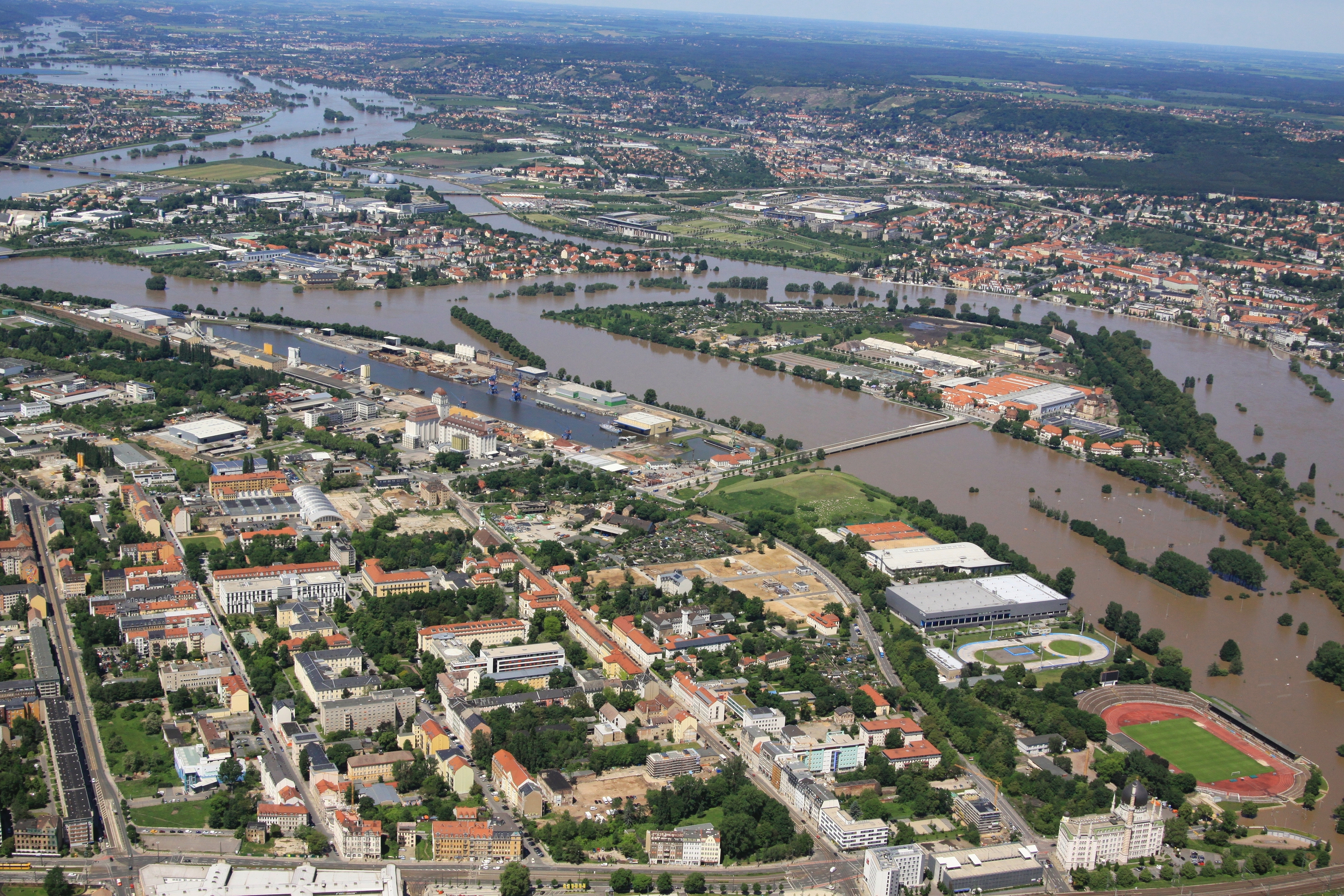 Luftbild vom Hochwasser 2013