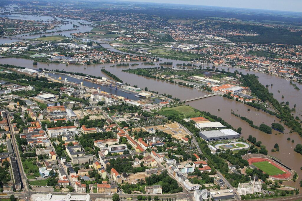 Luftbild vom Hochwasser 2013