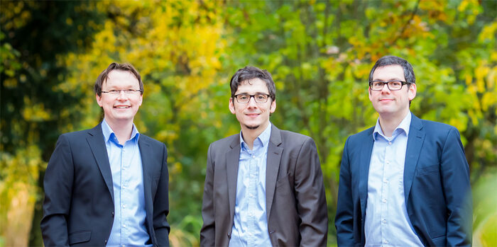 DevBoost-Geschäftsführung: Dr. Tobias Nestler, Dr. Christian Wende, Dr. Mirko Seifert (v.l.n.r.)