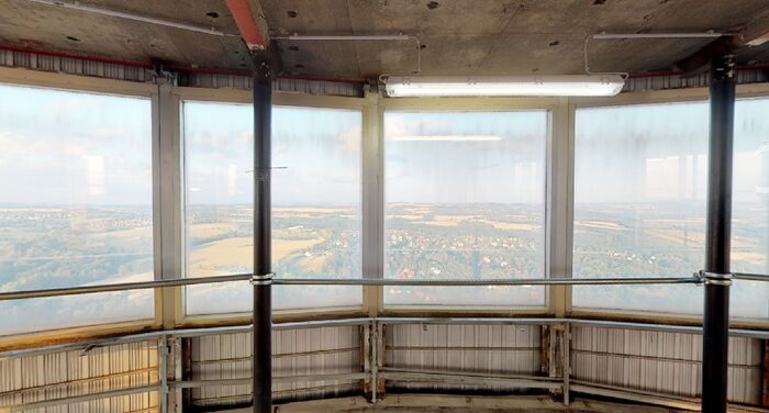 Blick aus dem Dresdner Fernsehturm auf das Umland