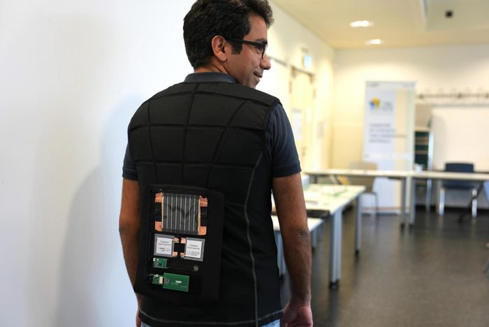 Flexible power stores developed by the cfaed for fire-fighters’ cooling vests