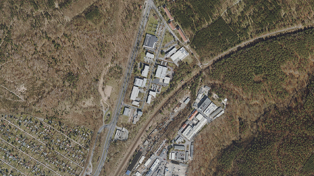 Satellitenbild des Gewerbegebietes Technopark Nord