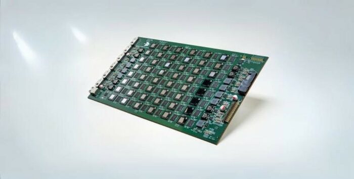 Circuit board of the "SpiNNAKER2" computer from SpiNNcloud Systems