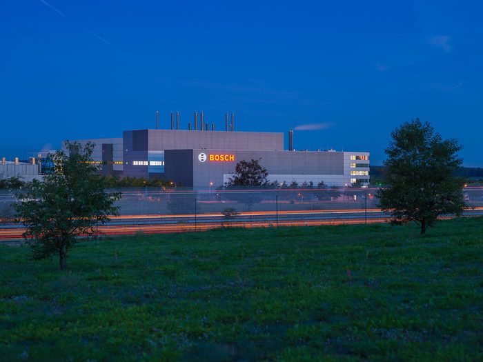 View of the completed semiconductor plant in the north of Dresden