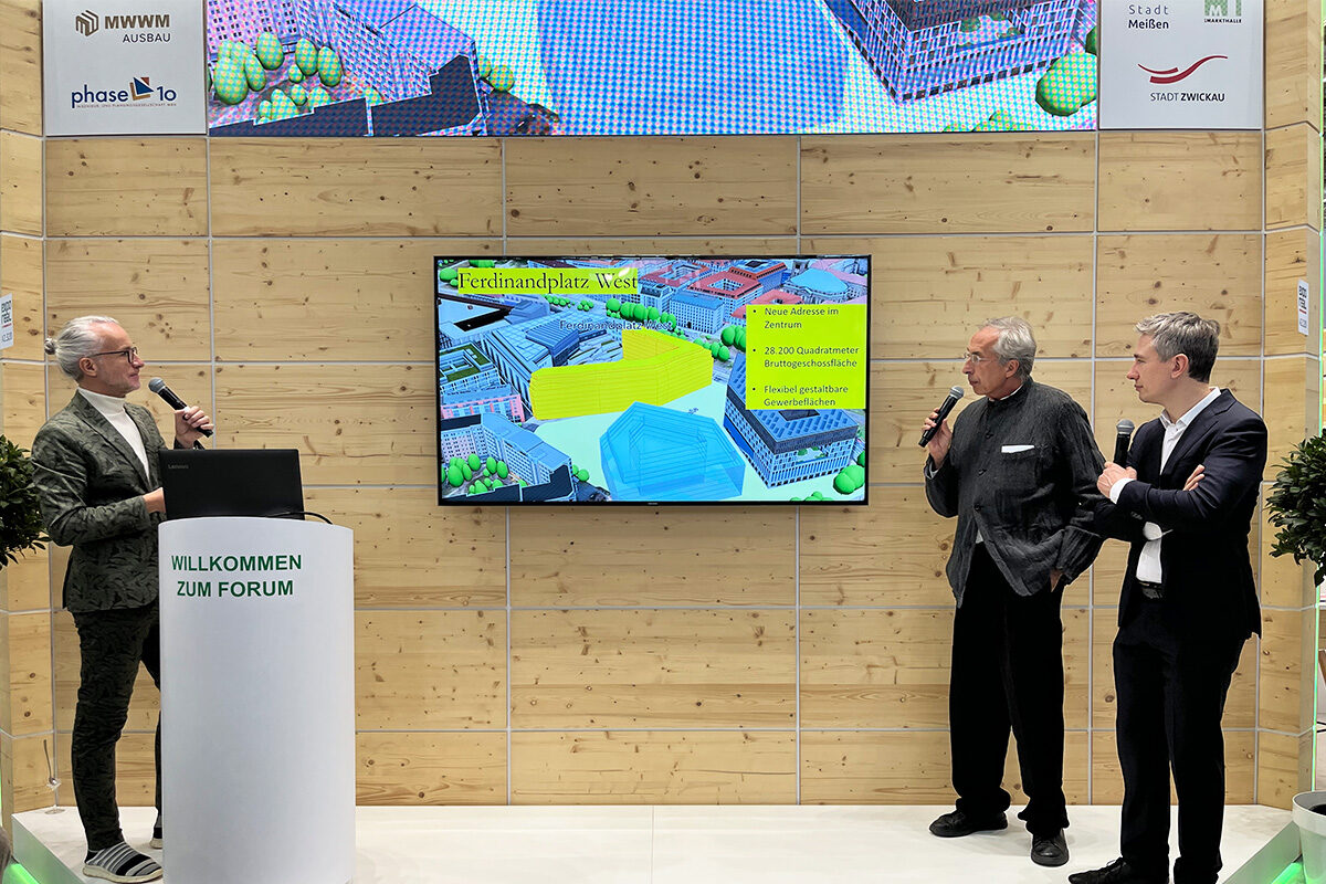 Gesprächspanel am sächsischen Stand auf der Expo Real 2025