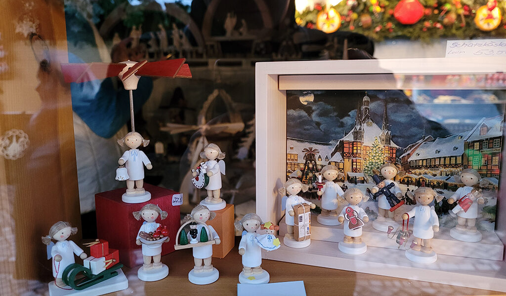 Weihnachtsartikel auf dem Dresdner Striezelmarkt