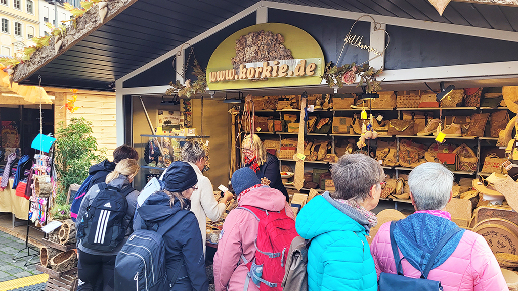 Der Stand "korkie.de" auf dem Herbstmarkt 2022