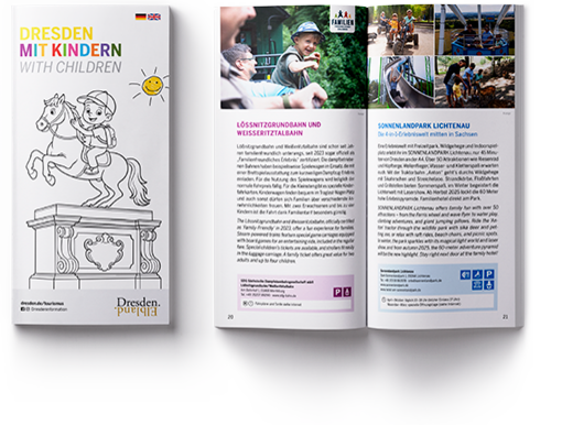 Darstellung der Broschüre "Dresden mit Kindern"
