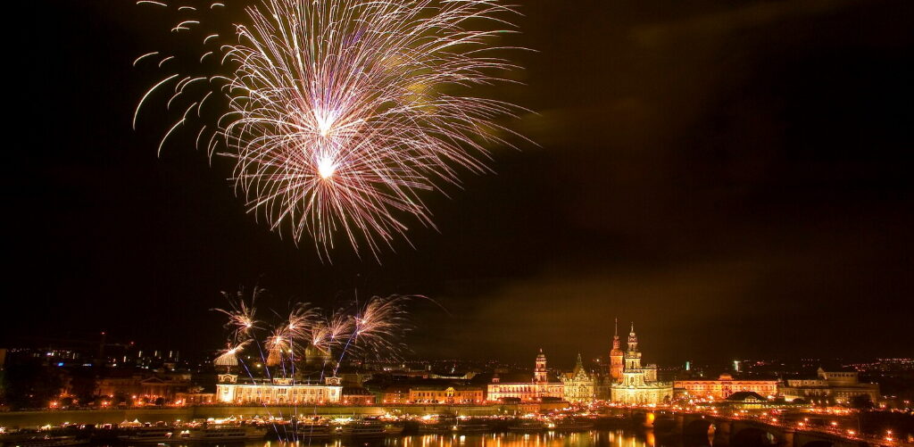 Feuerwerk über Dresden