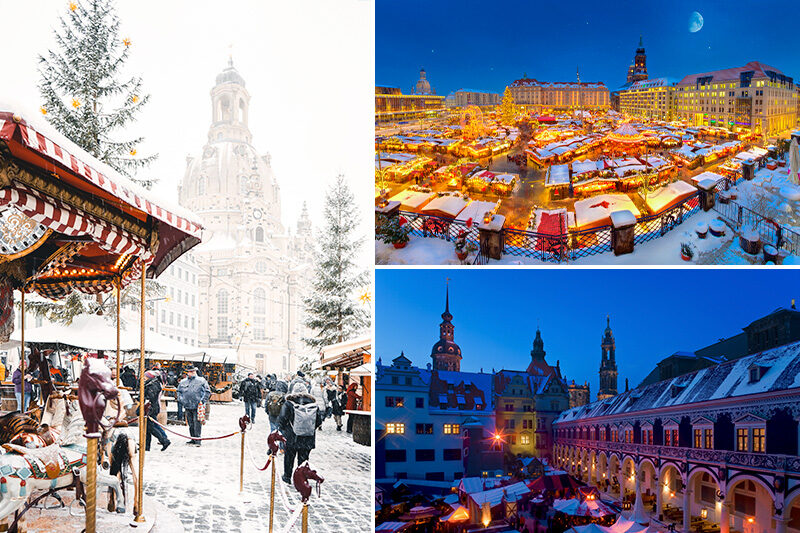 Impressionen aus dem weihnachtlichen Dresden, Advent am Neumarkt, Striezelmarkt und Mittelalter-Weihnachtsmarkt im Stallhof