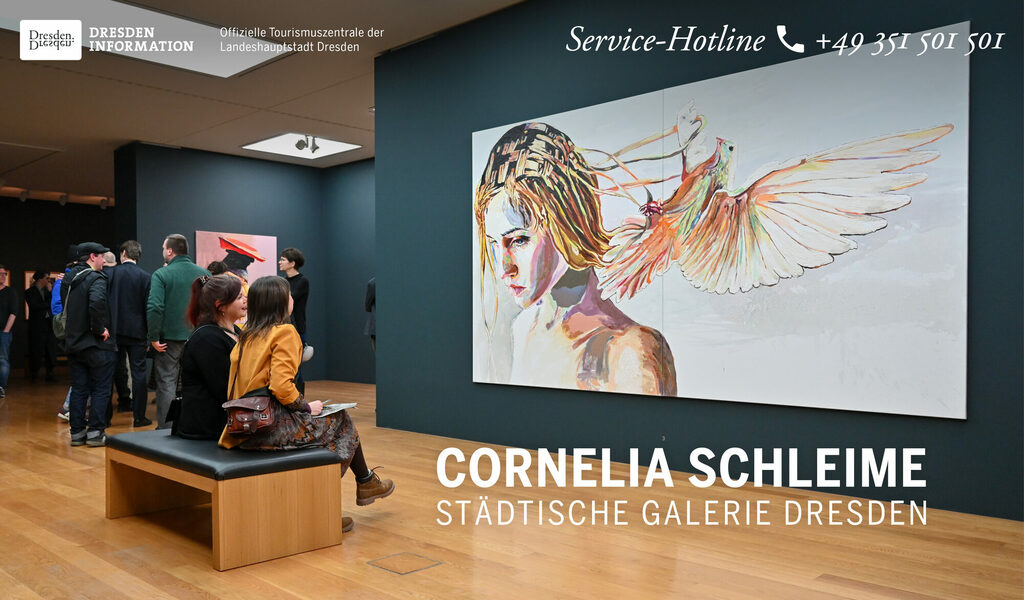 Städtische Galerie Dresden, Blick in die Ausstellung Cornelia Schleime