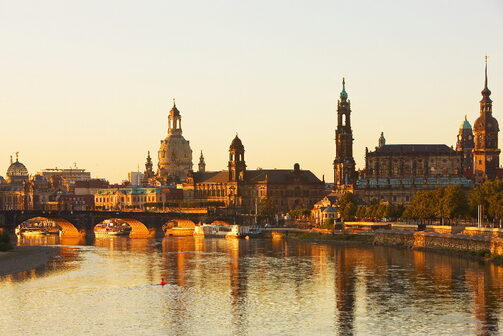 Abendliches Dresden im Herbst