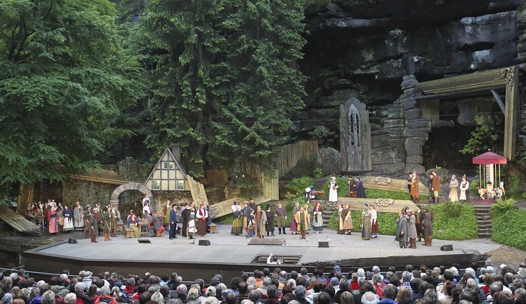 Der Freischütz, eine romantische Oper von Carl Maria von Weber, auf der Felsenbühne Rathen