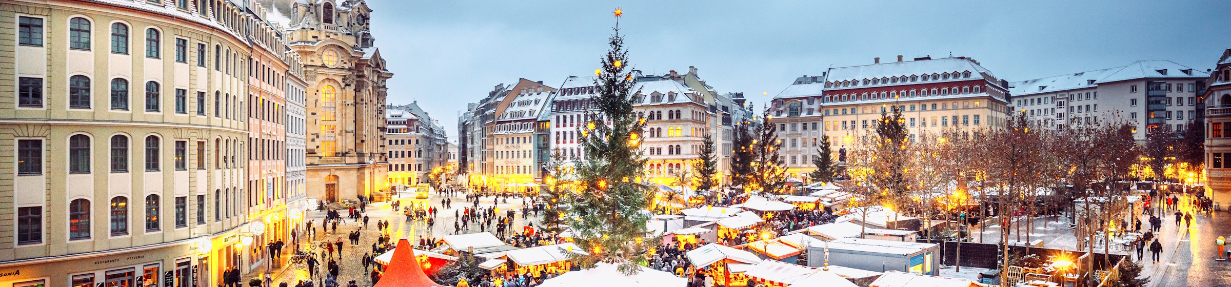 Neumarkt Dresden im Winter